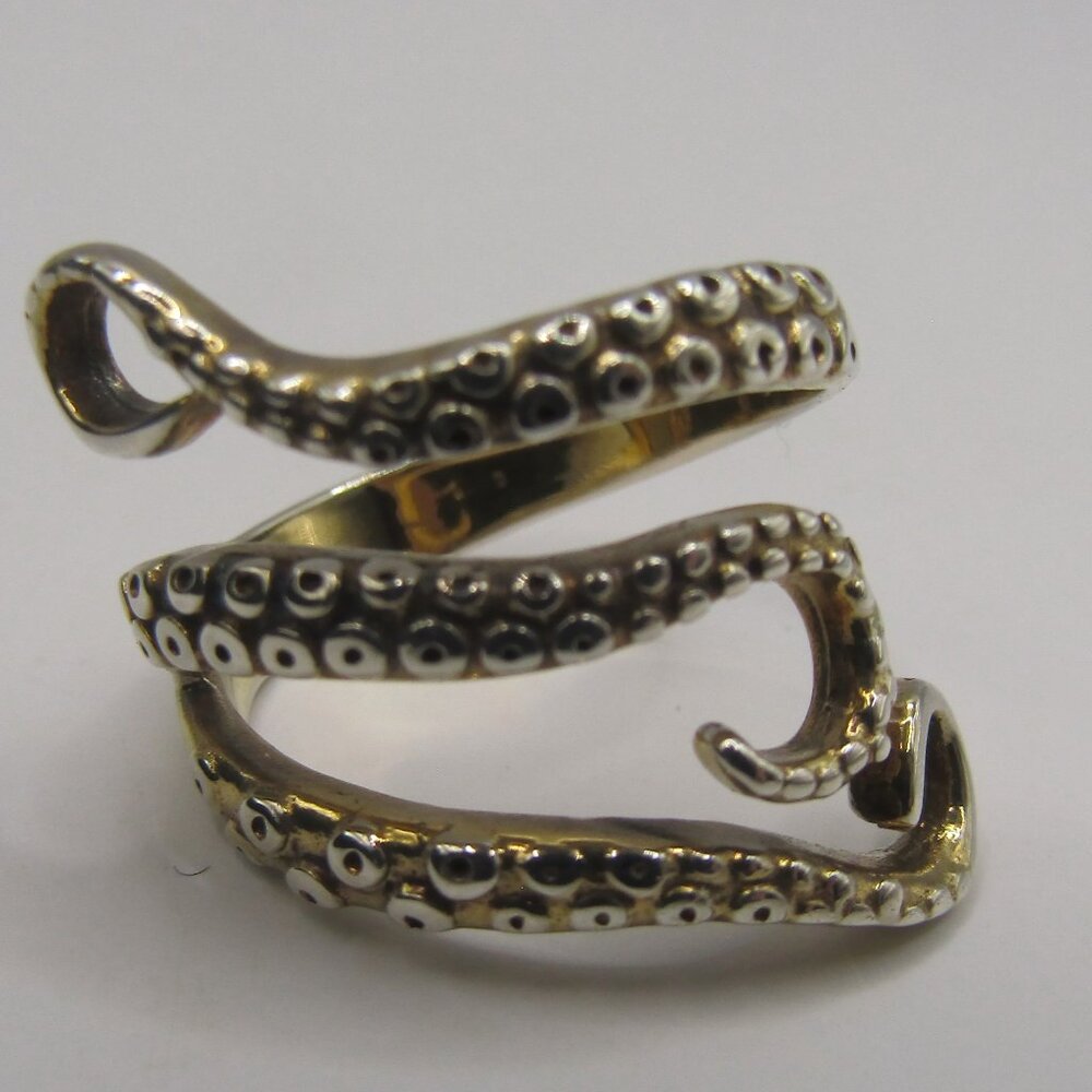 925 Silver Octopus Tentacle Ring - image 5